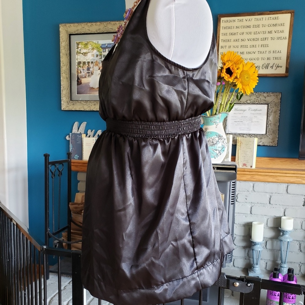 Mimi Maternity Tank Top Baby Doll V Neck BLK sz M - Picture 3 of 9